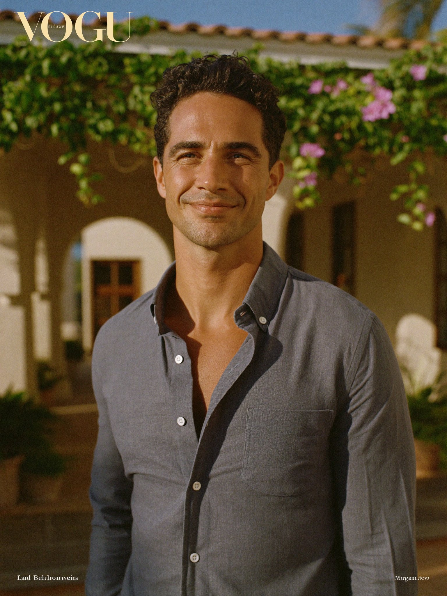 Smiling portrait in a courtyard